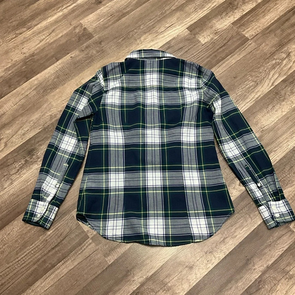 J. Crew Women’s Blue Green Lightweight Plaid Button Up Long Sleeve Shirt SMALL - Picture 8 of 9